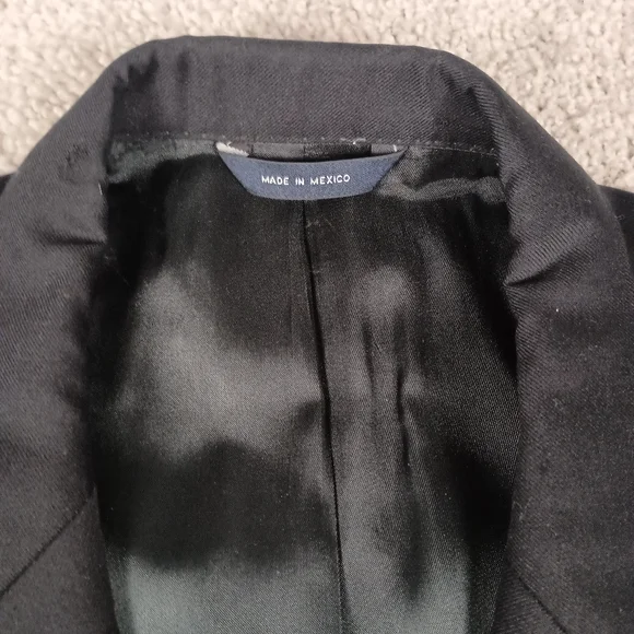 Brooks Brothers BrooksEase Black Wool Mens Blazer 50R - Picture 3 of 15